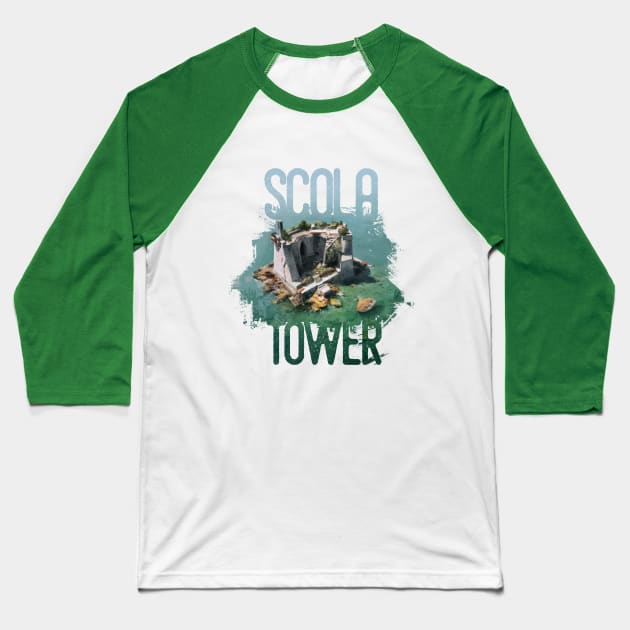 Scola tower Baseball T-Shirt by Vlad Gheneli